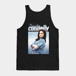 Jennifer Connelly // 80s Blue Vintage Aesthetic Style // T-Shirt Tank Top